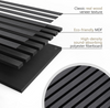 94.4×23.6 Inch AKUSLAT Black Ebony Sound-Absorbing Felt Board 3D Sound Proof Decorative Acoustic Panels Wood Interior 2 Pack