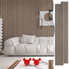 AKUSLAT 2400mm Two Pieces of Walnut Wall Panel Felt Acoustic Wall Decorative Wood Wall Salt Acoustic Panels For Apartment